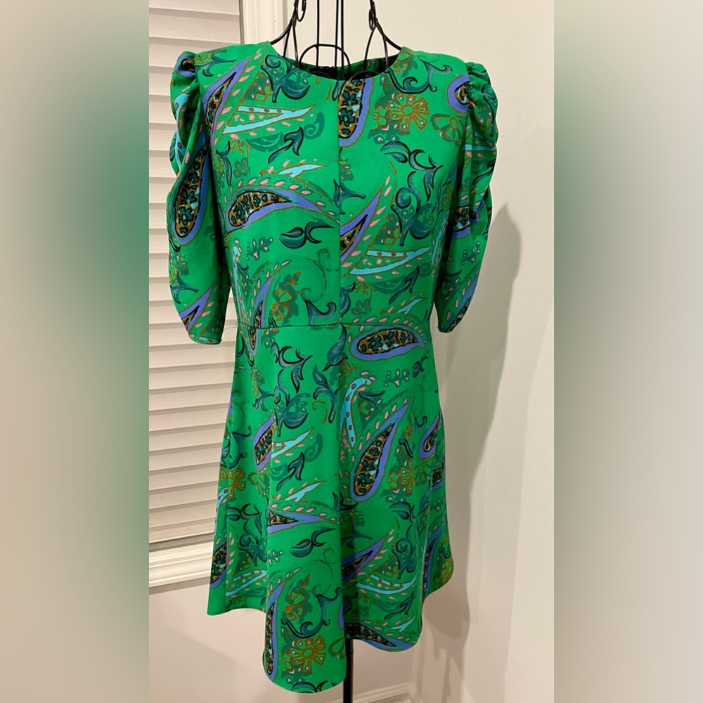 Zara Mini Paisley A Line 70s style dress size L